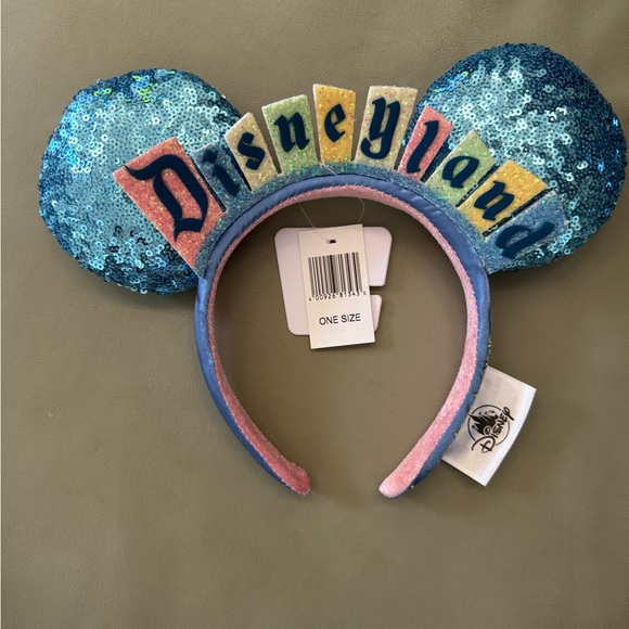 Disney Accessories - Disney Marquee Blue Sequin Mickey Ears, NWT
